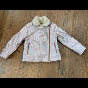 Crewcuts Girls Faux Leather Shearling Moto Jacket